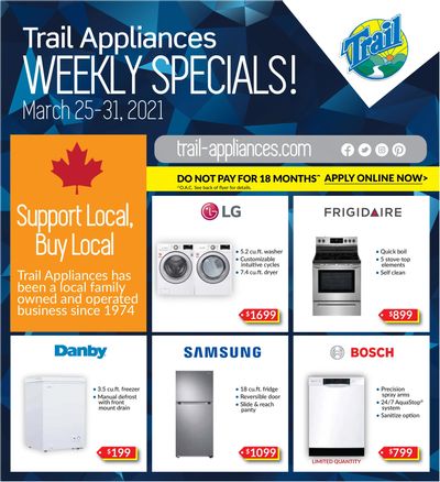Trail Appliances (AB & SK) Flyer March 25 to 31