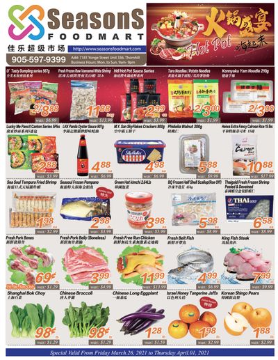 Seasons Food Mart (Thornhill) Flyer March 26 to April 1