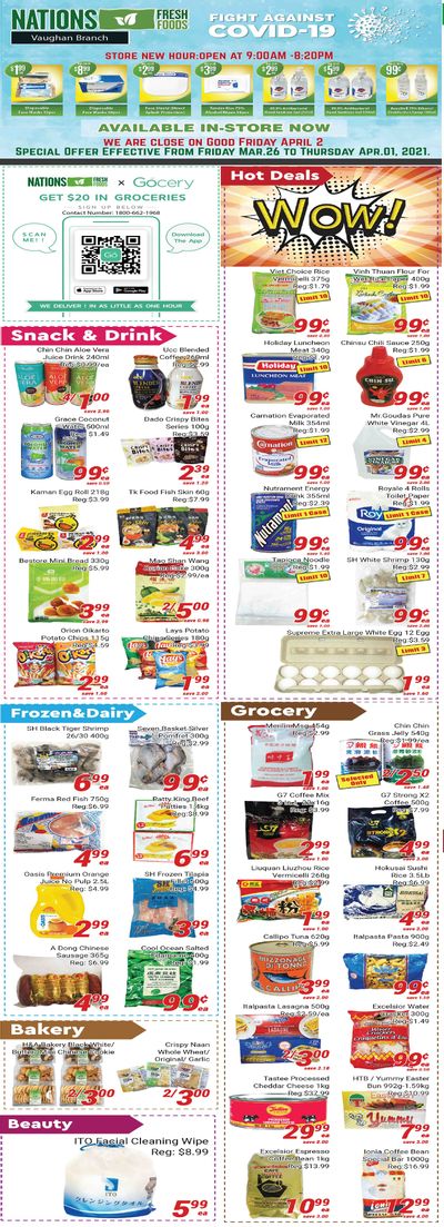 Nations Fresh Foods (Vaughan) Flyer March 26 to April 1