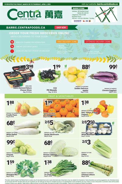 Centra Foods (Barrie) Flyer March 26 to April 1