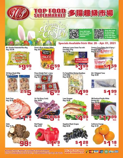 Top Food Supermarket Flyer March 26 to April 1