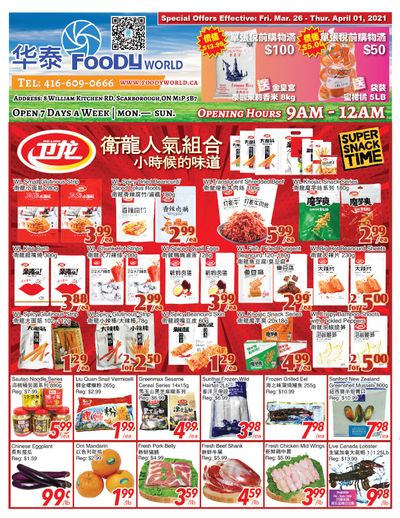 Foody World Flyer March 26 to April 1