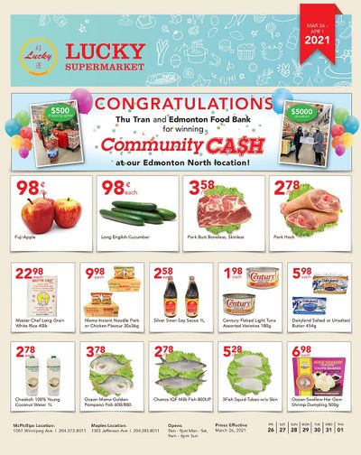 Lucky Supermarket (Winnipeg) Flyer March 26 to April 1