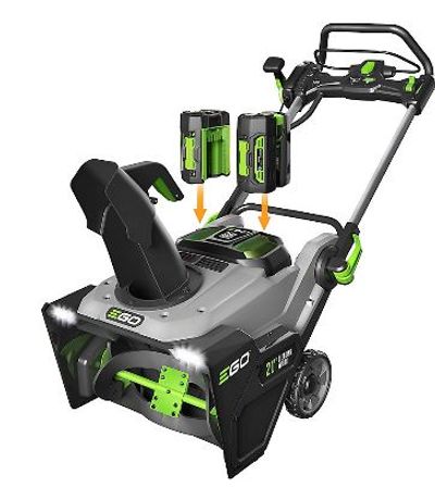 EGO 21-inch 56-V Lithium-Ion Cordless Snow Blower Kit with (2) 5.0Ah Batteries & 550W Charger For $898.00 At The Home Depot Canada