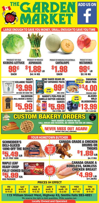 The Garden Market Flyer March 6 to 12
