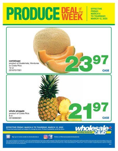 Wholesale Club (West) Produce Deal of the Week Flyer March 6 to 12