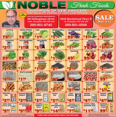 Noble Fresh Foods Flyer March 5 to 11