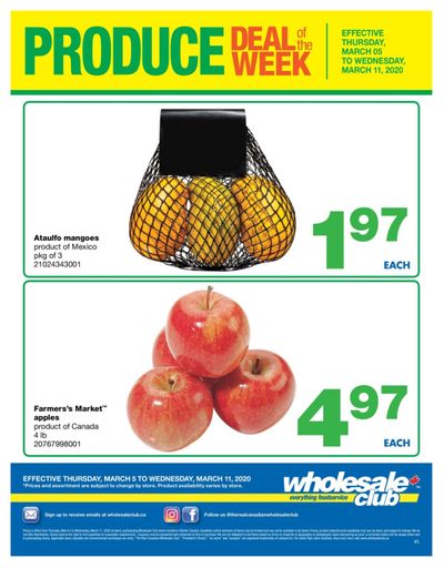 Wholesale Club (Atlantic) Produce Deal of the Week Flyer March 5 to 11