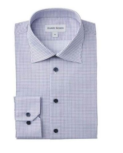 Contemporary Fit Checked 2-Ply Egyptian Cotton Shirt For $47.99 At Harry Rosen Canada 