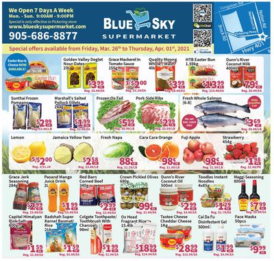 Blue Sky Supermarket (Pickering) Flyer March 26 to April 1