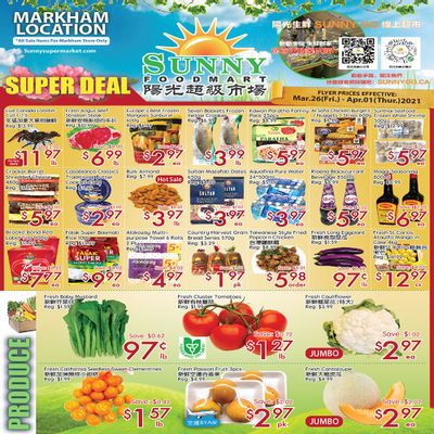 Sunny Foodmart (Markham) Flyer March 26 to April 1