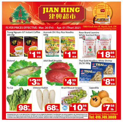 Jian Hing Supermarket (North York) Flyer March 26 to April 1