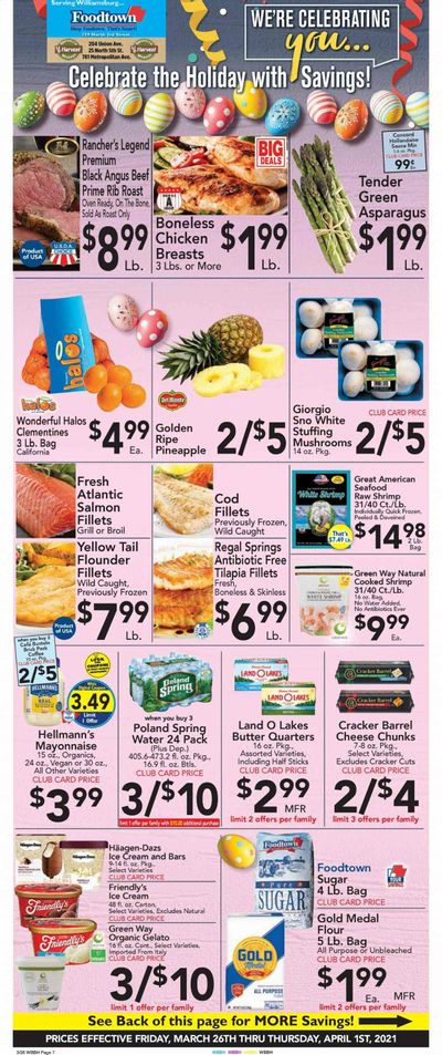 Foodtown (NJ, NY, PA) Weekly Ad Flyer March 26 to April 1