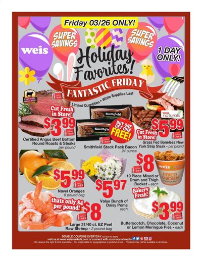 Weis Weekly Ad Flyer March 26 to March 26