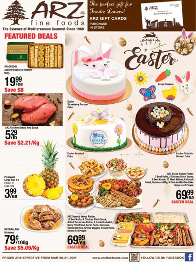 Arz Fine Foods Flyer March 26 to 31
