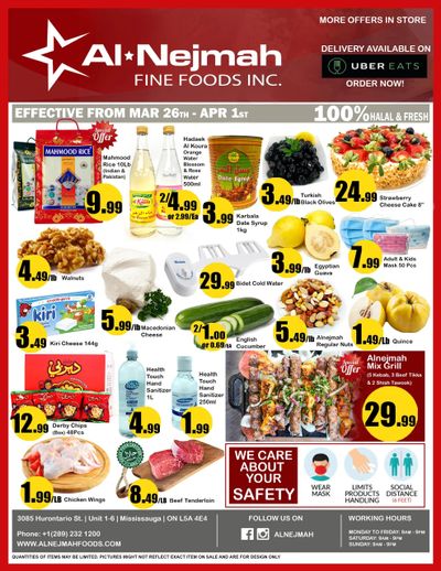 Alnejmah Fine Foods Inc. Flyer March 26 to April 1