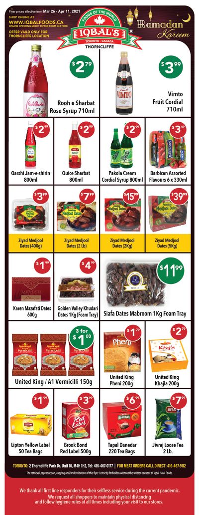 Iqbal Foods Flyer March 26 to April 11