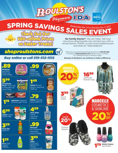 Roulston's Pharmacy Flyer March 24 to April 5