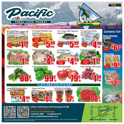 Pacific Fresh Food Market (Pickering) Flyer March 6 to 12