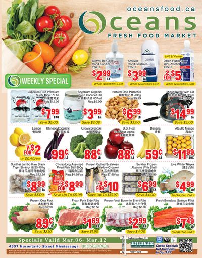 Oceans Fresh Food Market (Mississauga) Flyer March 6 to 12