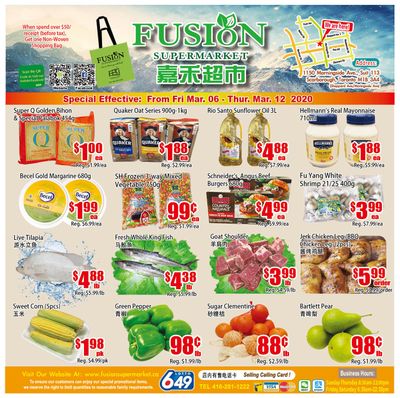 Fusion Supermarket Flyer March 6 to 12