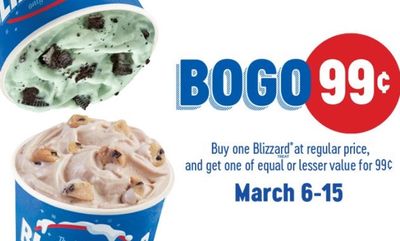 BOGO $.99 Blizzard at Dairy Queen