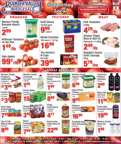 Bulkley Valley Wholesale Flyer October 16 to 22