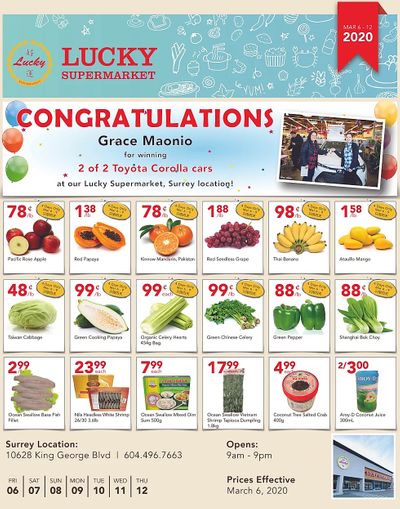 Lucky Supermarket (Surrey) Flyer March 6 to 12