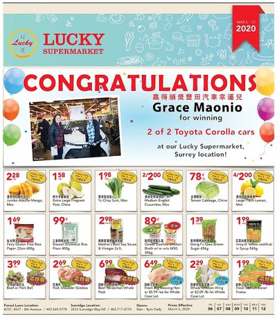 Lucky Supermarket (Calgary) Flyer March 6 to 12