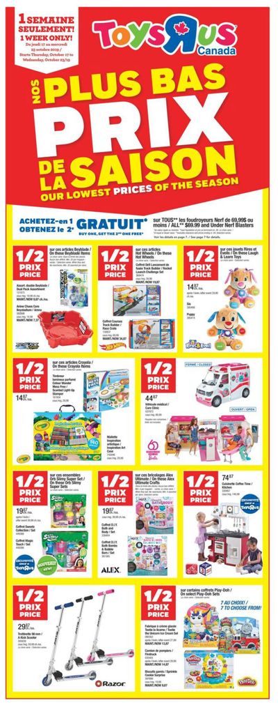 Toys R Us (QC) Flyer October 17 to 23