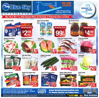 Blue Sky Supermarket (Pickering) Flyer March 6 to 12