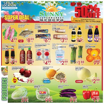 Sunny Supermarket (Leslie) Flyer March 6 to 12