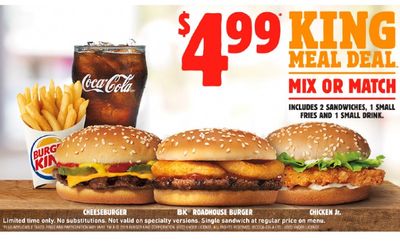 Mix and Match KING Meal Deal at Burger King