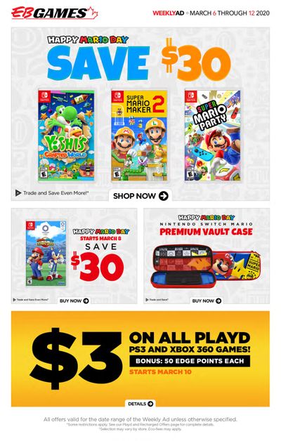 EB Games Flyer March 6 to 12