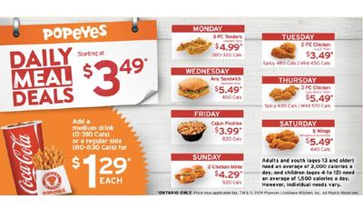 DAILY DEALS at Popeyes