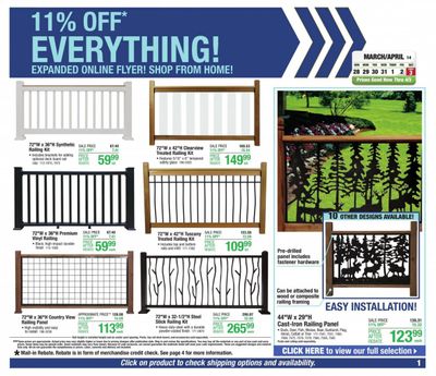 Menards Weekly Ad Flyer March 28 to April 3