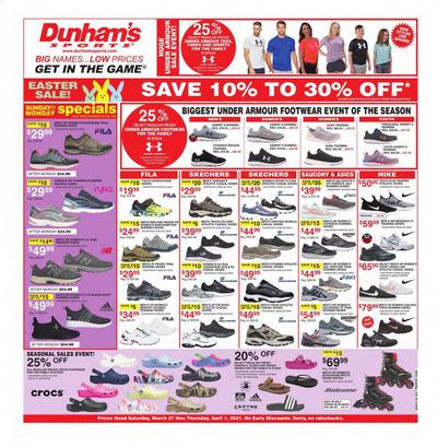 Dunham's Sports Weekly Ad Flyer March 27 to April 1