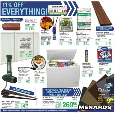 Menards Weekly Ad Flyer March 28 to April 3