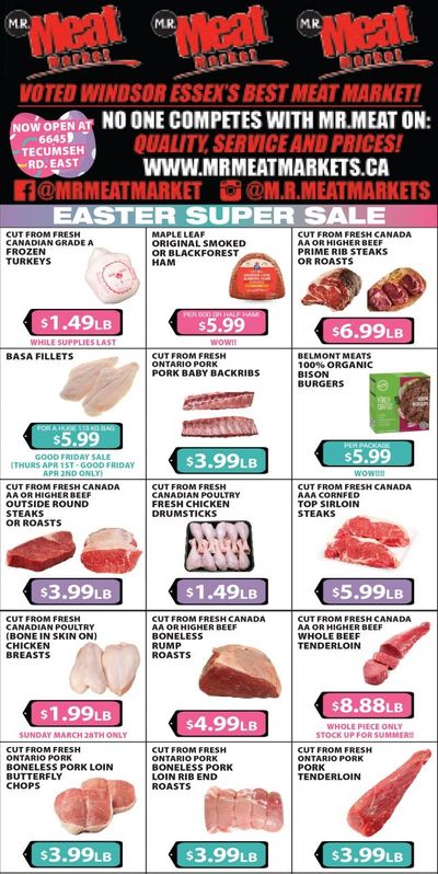 M.R. Meat Market Flyer March 27 to April 3