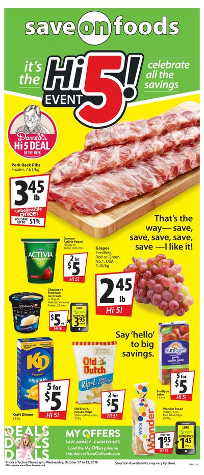 Save on Foods (BC) Flyer October 17 to 23