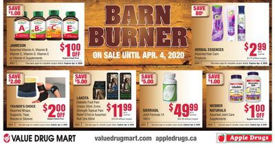 Apple Drugs Barn Burner Flyer March 8 to April 4
