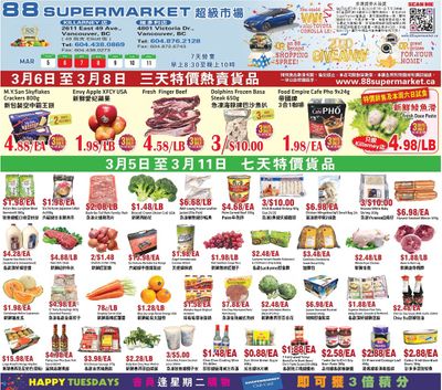 88 Supermarket Flyer March 5 to 11