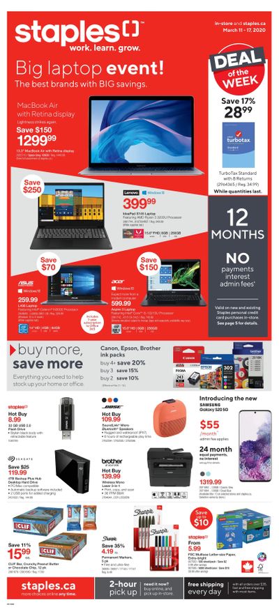 Staples Flyer March 11 to 17