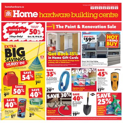 Home Hardware Building Centre (Atlantic) Flyer October 17 to 23