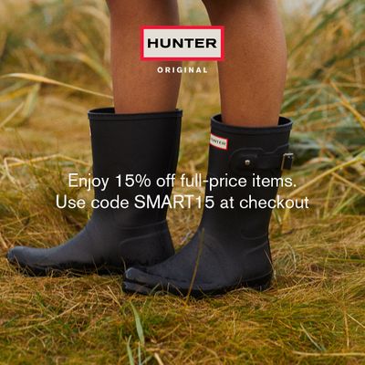 Hunter Boots Canada *Exclusive* Promo Code Deal: Save 15% Off + Free Shipping