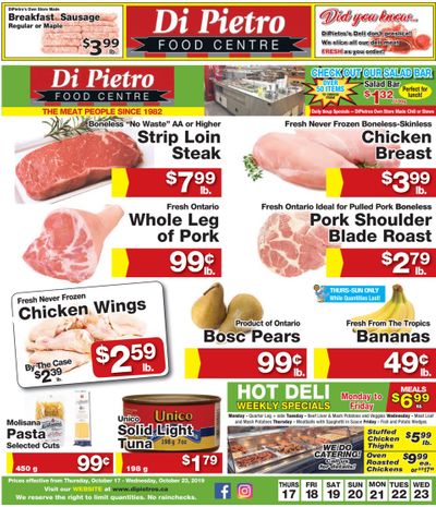 Di Pietro Food Centre Flyer October 17 to 23
