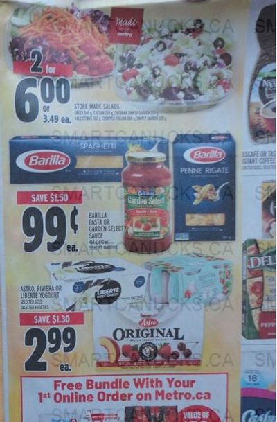 Metro Ontario: Barilla Pasta 24 Cents After Coupon