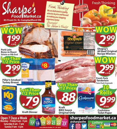 Sharpe's Food Market Flyer October 17 to 23