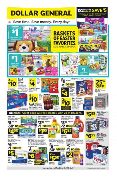 Dollar General (NC, SC) Weekly Ad Flyer March 28 to April 3