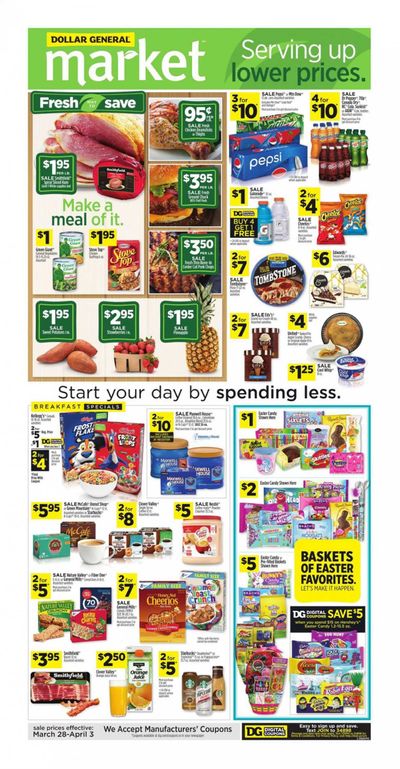 Dollar General (AL, GA, KY, LA, TN) Weekly Ad Flyer March 28 to April 3